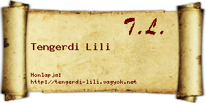 Tengerdi Lili névjegykártya